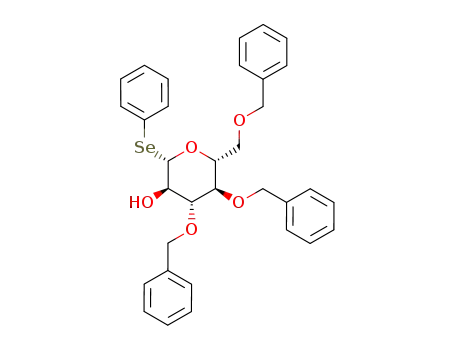 Molecular Structure of 128775-56-4 (phenyl 3,4,6-tri-O-benzyl-1-seleno-β-D-glucopyranoside)