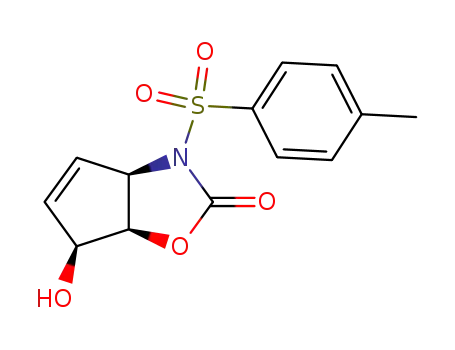 (3aR,6S,6aR)-6-Hydroxy-3-(toluene-4-sulfonyl)-3,3a,6,6a-tetrahydro-cyclopentaoxazol-2-one