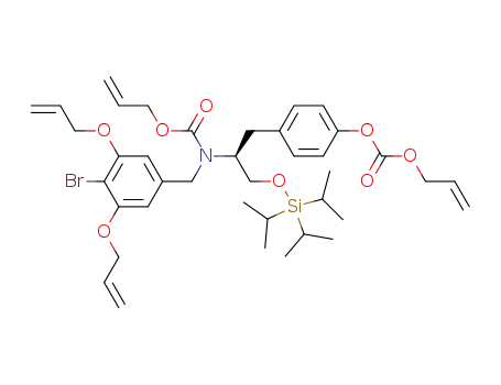 carbonic acid allyl ester 4-[(S)-2-[allyloxycarbonyl-(3,5-bis-allyloxy-4-bromo-benzyl)-amino]-3-(triisopropyl-silanyloxy)-propyl]-phenyl ester