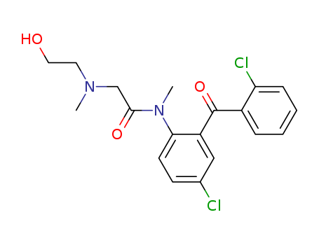 N-[4-chloro-2-(2-chlorobenzoyl)phenyl]-2-[2-hydroxyethyl(methyl)amino]-N-methylacetamide