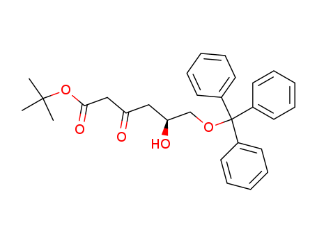 Hexanoic acid, 5-hydroxy-3-oxo-6-(triphenylmethoxy)-, 1,1-dimethylethyl ester, (S)-