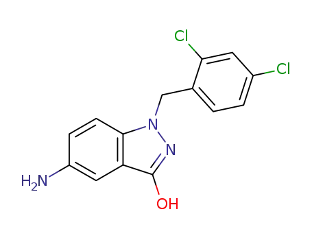 Molecular Structure of 197584-44-4 (5-AMino-1-(2,4-dichlorobenzyl)-1H-indazol-3-ol)