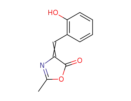 Molecular Structure of 76834-54-3 (4-(2-hydroxybenzylidene)-2-methyl-1,3-oxazol-5(4H)-one)