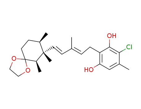 (2'E,4'E,1''R,2''R,6''R)-4-chloro-2-<5'-(3'',3''-ethylenedioxy-1'',2'',6''-trimethylcyclohexyl)-3'-methyl-2',4'-pentadienyl>orcinol