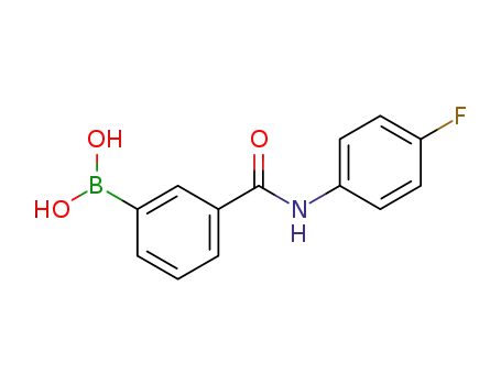 Molecular Structure of 850567-35-0 (3-(4-FLUOROPHENYL)AMINOCARBONYLPHENYLBORONIC ACID)