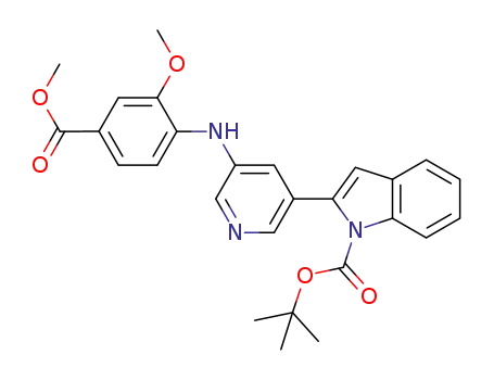 tert-butyl methyl 4-{[5-(1H-indol-2-yl)pyridin-3-yl]amino}-3-methoxybenzoate-1-carboxylate