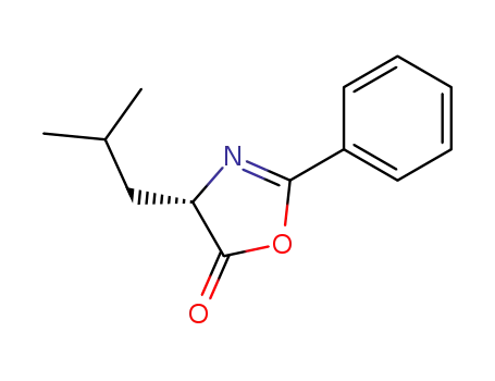 Molecular Structure of 25163-98-8 (4-ISOBUTYL-2-PHENYL-2-OXAZOLINE-5-ONE)