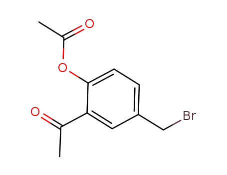 Molecular Structure of 903556-90-1 (2-acetyl-4-(bromomethyl)phenyl acetate)