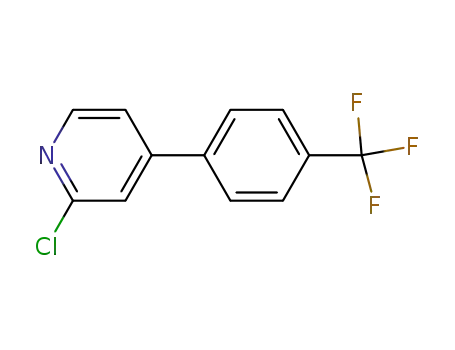 Molecular Structure of 545396-54-1 (2-CHLORO-4-(4-TRIFLUOROMETHYLPHENYL)PYRIDINE)