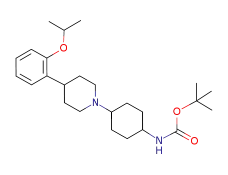 Molecular Structure of 910605-23-1 ({4-[4-(2-isopropoxy-phenyl)-piperidin-1-yl]-cyclohexyl}-carbamic acid tert-butyl ester)