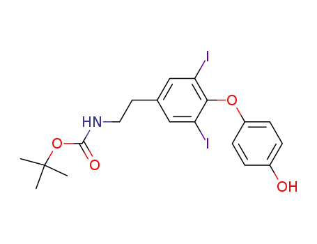 Carbamic acid, [2-[4-(4-hydroxyphenoxy)-3,5-diiodophenyl]ethyl]-,
1,1-dimethylethyl ester