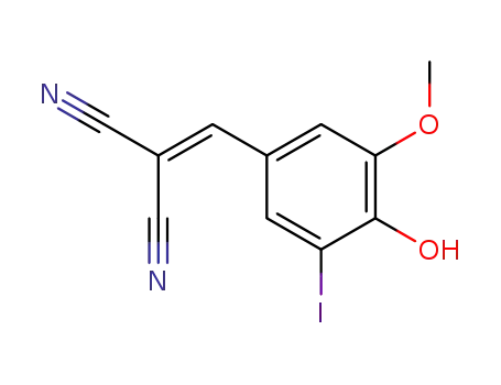 Molecular Structure of 27389-84-0 (2-[(4-HYDROXY-3-IODO-5-METHOXYPHENYL)METHYLENE]MALONONITRILE)