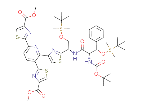 Molecular Structure of 924288-40-4 (C<sub>46</sub>H<sub>62</sub>N<sub>6</sub>O<sub>9</sub>S<sub>3</sub>Si<sub>2</sub>)