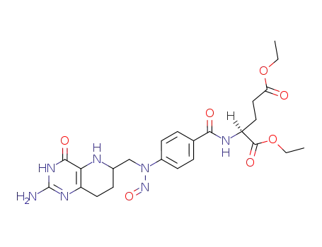 L-Glutamic acid,
N-[4-[[(2-amino-1,4,5,6,7,8-hexahydro-4-oxopyrido[3,2-d]pyrimidin-6-yl)
methyl]nitrosoamino]benzoyl]-, diethyl ester