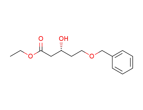 Molecular Structure of 113335-04-9 (Pentanoic acid, 3-hydroxy-5-(phenylmethoxy)-, ethyl ester, (R)-)