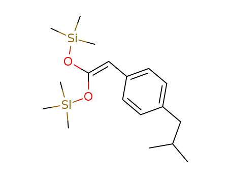 Molecular Structure of 75581-00-9 (4-(2-methylpropyl)-β,β-bis(trimethylsiloxy)styrene)