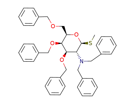 Dibenzyl-((2S,3R,4R,5R,6R)-4,5-bis-benzyloxy-6-benzyloxymethyl-2-methylsulfanyl-tetrahydro-pyran-3-yl)-amine