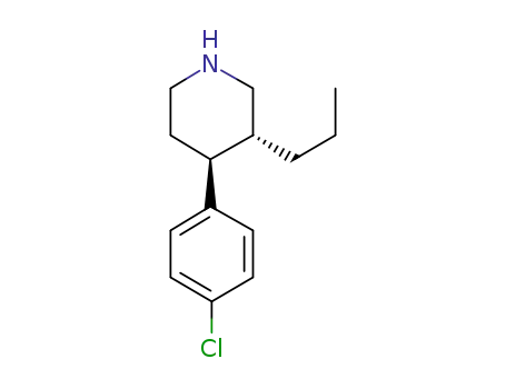 Molecular Structure of 263769-36-4 ((+)-4β-(4-Chlorophenyl)-3α-n-propylpiperidine)