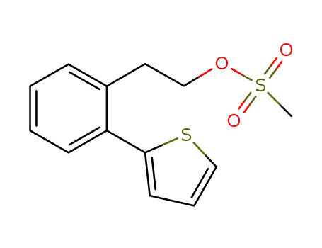 Molecular Structure of 473528-53-9 (Benzeneethanol, 2-(2-thienyl)-, methanesulfonate)