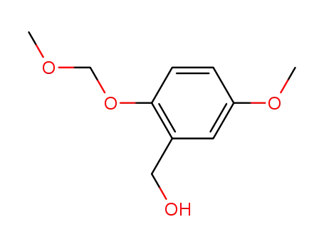 Molecular Structure of 179749-31-6 (Benzenemethanol, 5-methoxy-2-(methoxymethoxy)-)