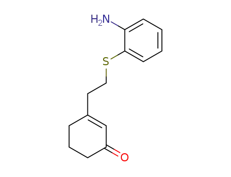 Molecular Structure of 906078-77-1 (3-[2-(2-aminophenylsulfanyl)ethyl]cyclohex-2-enone)