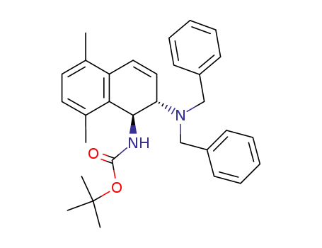 Molecular Structure of 885691-69-0 (Carbamic acid,
[(1S,2S)-2-[bis(phenylmethyl)amino]-1,2-dihydro-5,8-dimethyl-1-naphth
alenyl]-, 1,1-dimethylethyl ester)