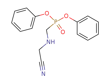 Molecular Structure of 65007-28-5 (Phosphonic acid, [[(cyanomethyl)amino]methyl]-, diphenyl ester)