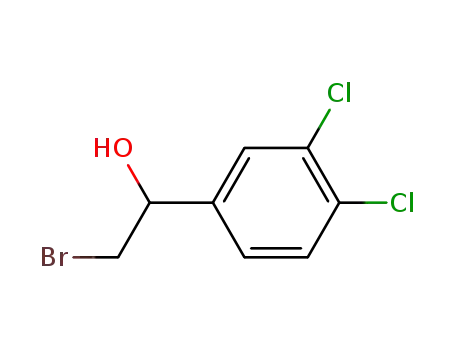 Molecular Structure of 7495-24-1 (2-bromo-1-(3,4-dichlorophenyl)ethanol)