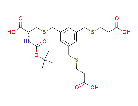 N-(tert-butoxycarbonyl)-S-(3,5-bis{[(2-carboxyethyl)sulfanyl]methyl}benzyl)-L-cysteine