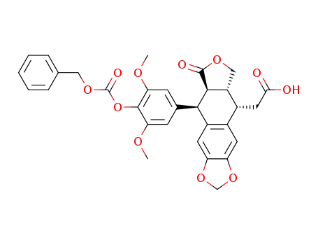 4'-demethyl-4'-O-(benzyloxycarbonyl)-4β-(2-oxo-2-hydroxyethyl)-4-desoxypodophyllotoxin
