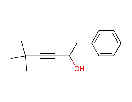 Molecular Structure of 62969-96-4 (Benzeneethanol, a-(3,3-dimethyl-1-butynyl)-)