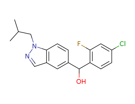 1H-Indazole-5-methanol, a-(4-chloro-2-fluorophenyl)-1-(2-methylpropyl)-