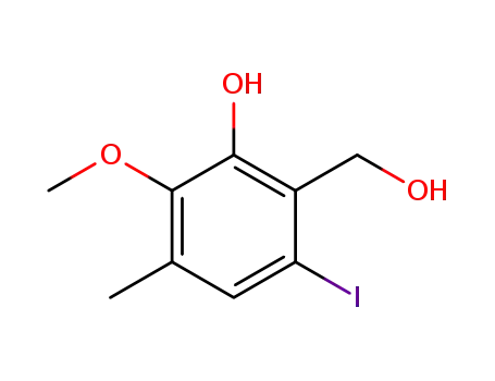 Benzenemethanol, 2-hydroxy-6-iodo-3-methoxy-4-methyl-