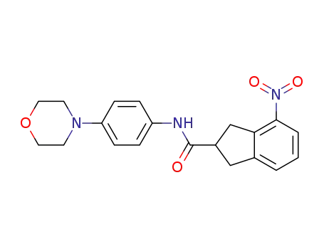 4-nitro-N-(4-morpholinophenyl)indan-2-carboxamide