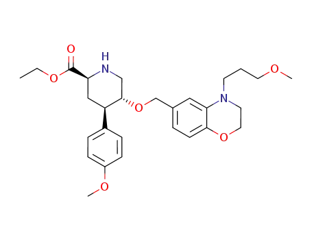(2S,4R,5R)-4-(4-methoxy-phenyl)-5-[4-(3-methoxy-propyl)-3,4-dihydro-2H-benzo[1,4]oxazin-6-ylmethoxy]-piperidine-2-carboxylic acid ethyl ester