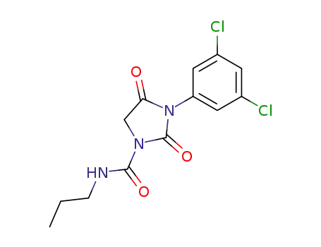 Molecular Structure of 36734-13-1 (1-Imidazolidinecarboxamide,
3-(3,5-dichlorophenyl)-2,4-dioxo-N-propyl-)