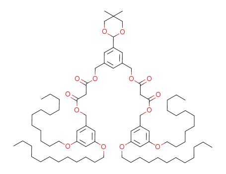 Malonic acid 3,5-bis-dodecyloxy-benzyl ester 3-[2-(3,5-bis-dodecyloxy-benzyloxycarbonyl)-acetoxymethyl]-5-(5,5-dimethyl-[1,3]dioxan-2-yl)-benzyl ester