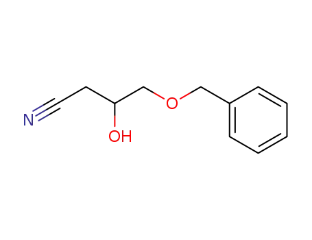 Molecular Structure of 137618-52-1 (Butanenitrile, 3-hydroxy-4-(phenylmethoxy)-)