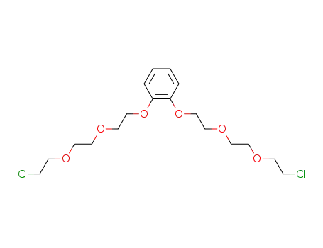 Molecular Structure of 88037-69-8 (Benzene, 1,2-bis[2-[2-(2-chloroethoxy)ethoxy]ethoxy]-)