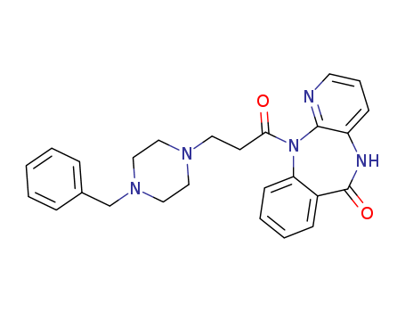 6H-Pyrido[2,3-b][1,4]benzodiazepin-6-one,5,11-dihydro-11-[1-oxo-3-[4-(phenylmethyl)-1-piperazinyl]propyl]-