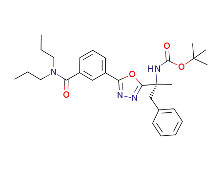 3-[5-((R)-1-(tert-butoxycarbonylamino)-1-methyl-2-phenylethyl)-1,3,4-oxadiazol-2-yl]-N,N-dipropylbenzamide