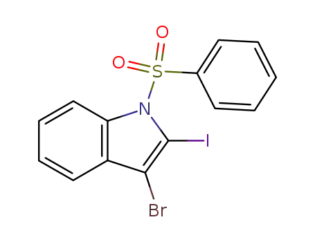 1H-Indole, 3-bromo-2-iodo-1-(phenylsulfonyl)-