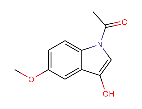 Molecular Structure of 49787-37-3 (1H-Indol-3-ol, 1-acetyl-5-methoxy-)