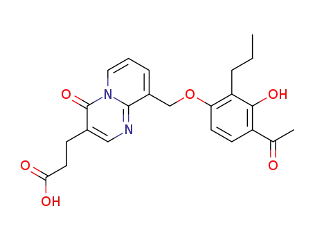 4H-Pyrido(1,2-a)pyrimidine-3-propanoic acid, 9-((4-acetyl-3-hydroxy-2-propylphenoxy)methyl)-4-oxo-