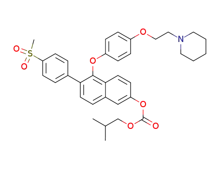 carbonic acid isobutyl ester 6-(4-methanesulfonyl-phenyl)-5-[4-(2-piperidin-1-yl-ethoxy)-phenoxy]-naphthalen-2-yl ester