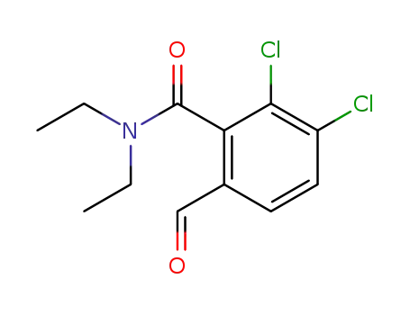 Molecular Structure of 112794-35-1 (Benzamide, 2,3-dichloro-N,N-diethyl-6-formyl-)
