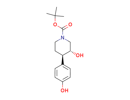 (3R,4R)-tert-Butyl 3-hydroxy-4-(4-hydroxyphenyl)piperidine-1-carboxylate