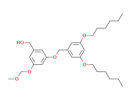 Molecular Structure of 848474-40-8 (Benzenemethanol,
3-[[3,5-bis(hexyloxy)phenyl]methoxy]-5-(methoxymethoxy)-)