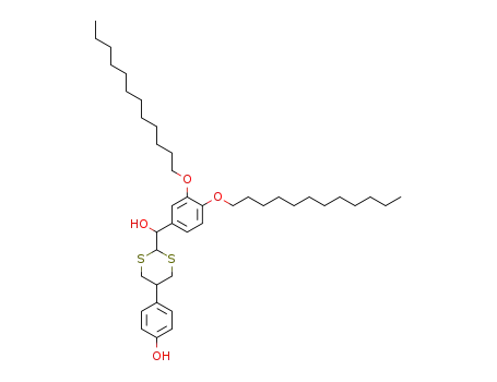 Molecular Structure of 438226-90-5 (4-{2-[(3,4-bis-dodecyloxy-phenyl)-hydroxy-methyl]-[1,3]dithian-5-yl}-phenol)