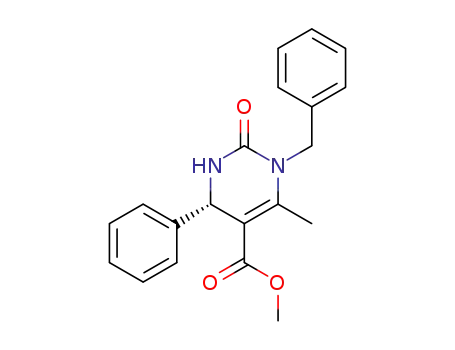 5-Pyrimidinecarboxylic acid,
1,2,3,4-tetrahydro-6-methyl-2-oxo-4-phenyl-1-(phenylmethyl)-, methyl
ester, (4S)-